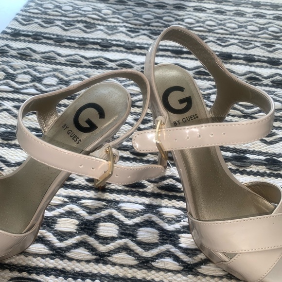 G By Guess Nude Stiletto Platform Heels Size 6 1/2M - Picture 3 of 11